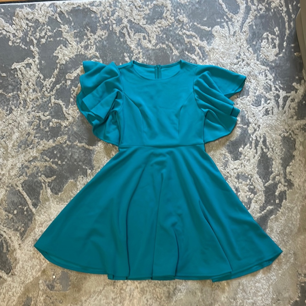 Aqua vintage style dress